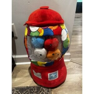 Fiesta Red Gumball Machine Plush 21 Inches Tall 4 Removeable Gumballs Stuffed